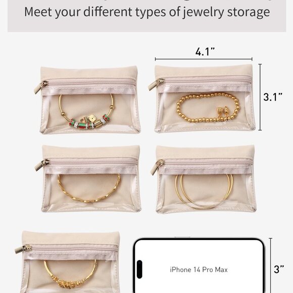 Travel Jewelry Bags - 12pcs Storage Pouches Organizer Case for Women - Picture 2 of 4